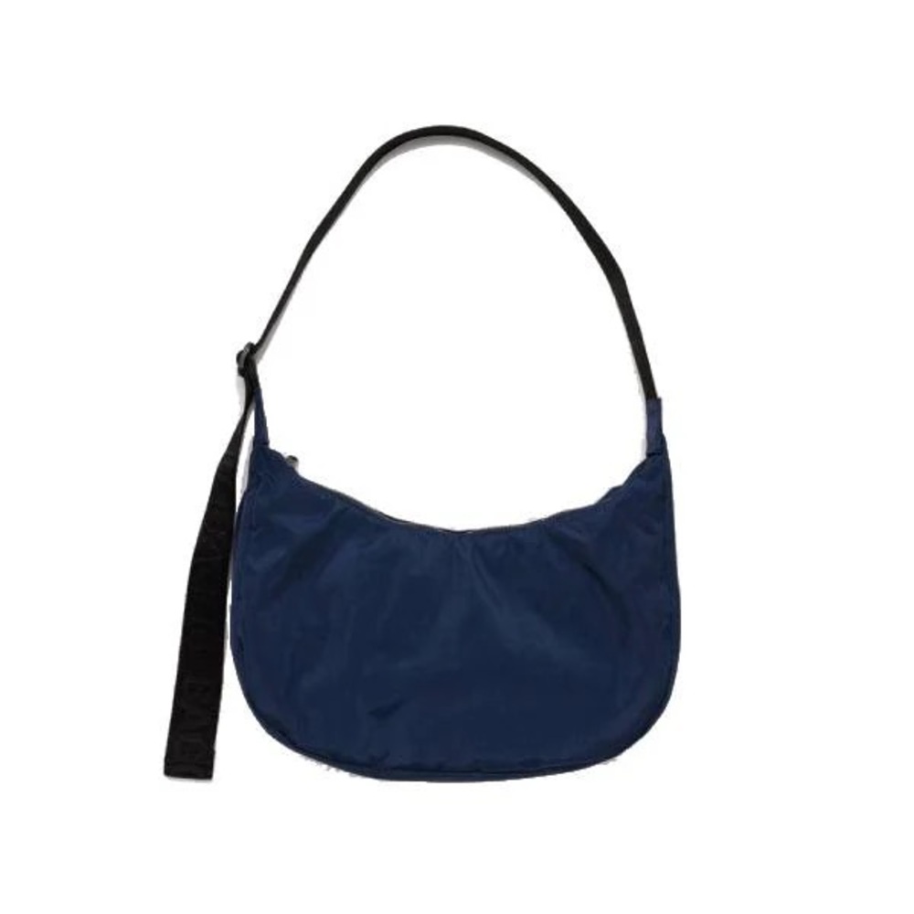BAGGU Medium Nylon Crescent Bag in Navy